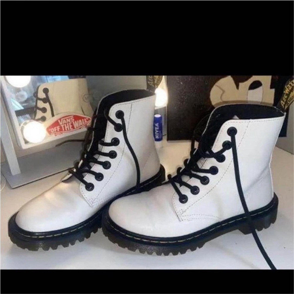 Dr. Martens Women's White Combat Boots